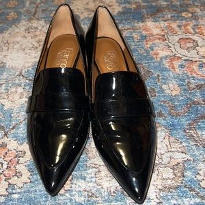 Franco Sarto black patent  loafer